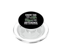 Know The Difference - Funny Saying Alligator Crocodile Gator PopSockets PopGrip pour MagSafe
