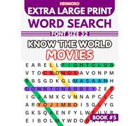 Know The World Movies: Extra Large Print Word Search Puzzles for Adults and Seniors | 54 Genre and Country Combinations | 108 Unique Facts | Big and Large Font Size