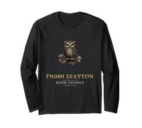 Know Thyself Gnothi Seauton Philosophie Grecque Hibou Manche Longue