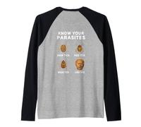 Know Your Parasites Funny Anti-Joe Biden (sur Le Dos) Manche Raglan