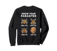 Know Your Parasites Funny Anti-Joe Biden (sur Le Dos) Sweatshirt