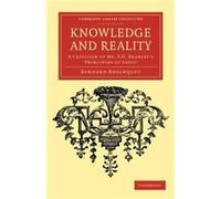 Knowledge and Reality - Bernard Bosanquet - Cambridge University Press - Livre en Anglais - Paperback Bernard BosanquetBernard Bosanquet (Auteur)