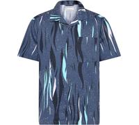 Knowledge Cotton Apparel - Chemise en coton biologique - Box Short Sleeve Northern Lights Shirt Blue pour Homme en Coton - Taille L - Bleu Bleu L