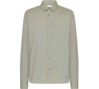 Knowledge Cotton Apparel - Chemise en coton biologique - Regular Fit Light Twill Shirt Burned Olive pour Homme en Coton - Taille XL - Kaki Kaki XL