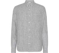 Knowledge Cotton Apparel - Chemise en lin - Regular Striped Linen Shirt Total Eclipse pour Homme en Coton - Taille M - Navy Navy M