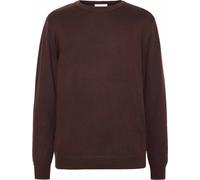 Knowledge Cotton Apparel - Pull en laine mérinos - Regular Merino Knit Crew Neck Chocolate Torte pour Homme en Laine - Taille L - Marron Marron L