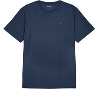 Knowledge Cotton Apparel - T-shirt en coton biologique - Loke Badge Tee Insigna Blue Melange pour Homme en Coton - Taille S - Bleu Bleu S