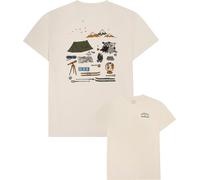 Knowledge Cotton Apparel - T-shirt en coton biologique - Regenerative Organic Cotton Back Print T-Shirt Egret pour Homme en Coton - Taille L - Blanc Blanc L