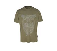 KNOWLEDGE COTTON APPAREL T-Shirt OWL LINES olive | S