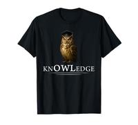 Knowledge Graduation Owl Positive Affirmation Littérature T-Shirt