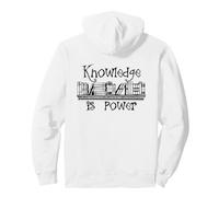 Knowledge is Power - Bibliothécaire bibliothécaire Amateur de Livres de Lecture Sweat à Capuche