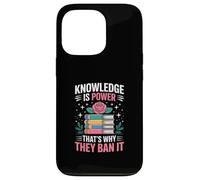 Knowledge is Power - Bibliothécaire du Club de Lecture Lire des Livres Interdits Coque pour iPhone 13 Pro