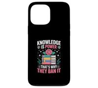 Knowledge is Power - Bibliothécaire du Club de Lecture Lire des Livres Interdits Coque pour iPhone 13 Pro Max