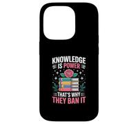 Knowledge is Power - Bibliothécaire du Club de Lecture Lire des Livres Interdits Coque pour iPhone 14 Pro