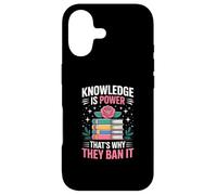 Knowledge is Power - Bibliothécaire du Club de Lecture Lire des Livres Interdits Coque pour iPhone 17
