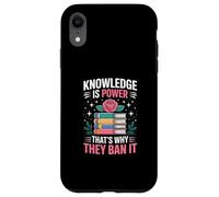 Knowledge is Power - Bibliothécaire du Club de Lecture Lire des Livres Interdits Coque pour iPhone XR
