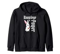 Knowledge is Power Couteau Lapin Mignon Kawaii Cartoon Sweat à Capuche