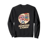 Knowledge is Power Cute Brain Livre Nerd Sweatshirt