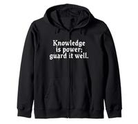 Knowledge is Power. Sci-FI Wisdom Citation Fantasy Space Gaming Sweat à Capuche