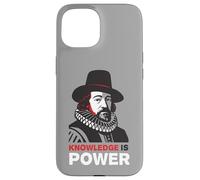 Knowledge is Power Tee - Art philosophique Moderne Coque pour iPhone 15