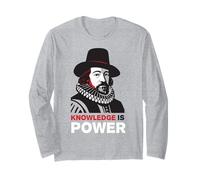 Knowledge is Power Tee - Art philosophique Moderne Manche Longue