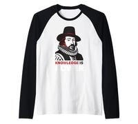 Knowledge is Power Tee - Art philosophique Moderne Manche Raglan