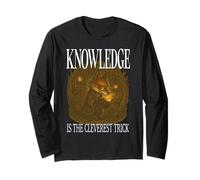 Knowledge is the Clever Trick Smart Fox reading bookworm Manche Longue