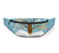 Knowledge Tree Sac banane pour femmes, hommes, filles, garçons, enfants, sac banane pour voyage, sport, course à pied, couleur, M