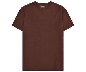 KnowledgeCotton Apparel - Agnar Basic T-Shirt - T-shirt - XL - shaved chocolate