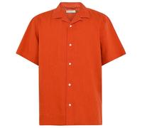 KnowledgeCotton Apparel - Box S/S Linen Shirt - Chemise - 3XL - burnt brick