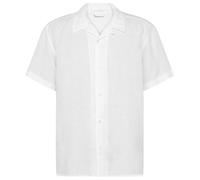 KnowledgeCotton Apparel - Box S/S Linen Shirt - Chemise - M - bright white