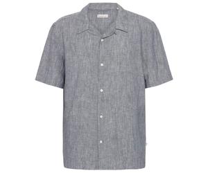 KnowledgeCotton Apparel - Box S/S Linen Shirt - Chemise - M - vintage indigo