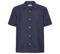 KnowledgeCotton Apparel - Box S/S Linen Shirt - Chemise - XL - yarndyed / total eclipse