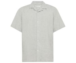 KnowledgeCotton Apparel - Box S/S Linen Shirt - Chemise - XXL - ultimate grey / yarndyed