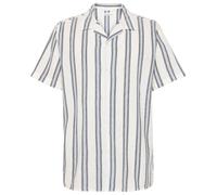 KnowledgeCotton Apparel - Box S/S Striped Cotton Shirt - Chemise - XL - blue stripe
