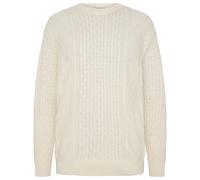 KnowledgeCotton Apparel - Cotton Cable Crew Neck - Pull en laine - L - egret
