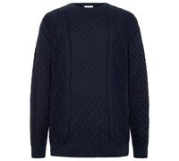 KnowledgeCotton Apparel - Cotton Cable Crew Neck - Pull en laine - L - night sky