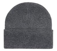 KnowledgeCotton Apparel - Embossed Owl DL Wool Beanie - Bonnet - One Size - dark grey melange