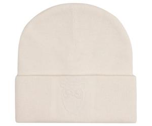 KnowledgeCotton Apparel - Embossed Owl DL Wool Beanie - Bonnet - One Size - egret