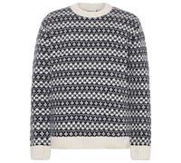 KnowledgeCotton Apparel - Fair Isle Crew Neck Lambswool Knit - Pull en laine - XXL - blue stripe