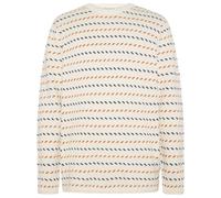 KnowledgeCotton Apparel - Jacquard Crew Neck Knit - Pull en laine - S - egret