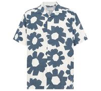 KnowledgeCotton Apparel - Linen-Mix Printed Shirt - Chemise - XL - blue