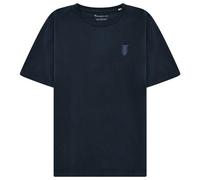 KnowledgeCotton Apparel - Regenerative Organic Cotton Chest Embroidery - T-shirt - 3XL - total eclipse