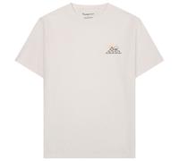 KnowledgeCotton Apparel - Regenerative Organic Cotton Chest Print T-Shirt - T-shirt - L - egret