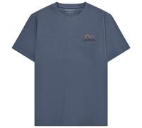 KnowledgeCotton Apparel - Regenerative Organic Cotton Chest Print T-Shirt - T-shirt - XXL - vintage indigo