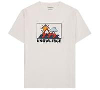 KnowledgeCotton Apparel - Regenerative Organic Cotton Front Print T-Shirt - T-shirt - L - egret