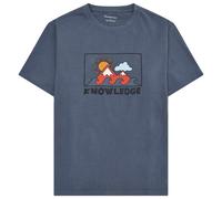 KnowledgeCotton Apparel - Regenerative Organic Cotton Front Print T-Shirt - T-shirt - L - vintage indigo