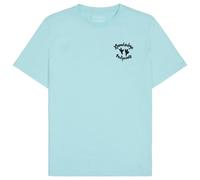 KnowledgeCotton Apparel - Regular Single Jersey Printed - T-shirt - XL - aqua / esque