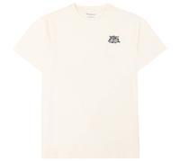 KnowledgeCotton Apparel - S/S Heavy Single Owl Emb. At Chest - T-shirt - S - egret