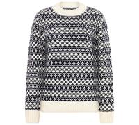 KnowledgeCotton Apparel - Women's Fair Isle Crew Neck - Pull en laine - XS - blue stripe